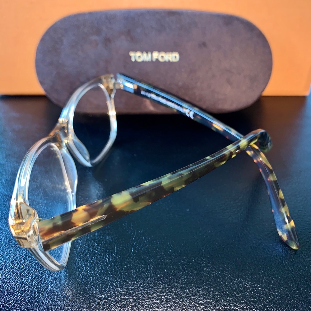 Tom Ford Eyeglasses Clear Frames + Tortoise Shell - image 2